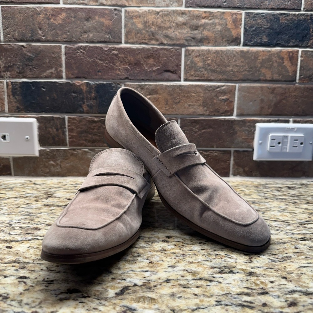 Aldo Men's Suede Slip-On Loafers - Light Brown